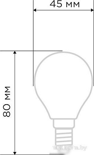 Светодиодная лампочка Rexant Шарик GL45 9.5Вт 915Лм 4000K E27 604-136