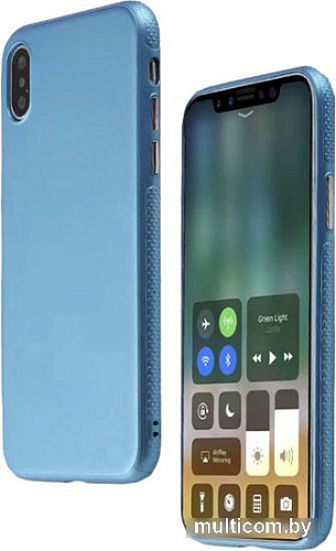 Чехол для телефона Case Deep Matte v.2 для Apple iPhone X (фирменная уп, голубой)
