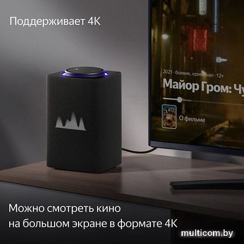 Умная колонка Яндекс Станция Макс (с хабом умного дома Zigbee, графит)