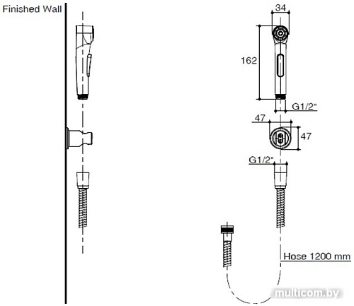 Душевой гарнитур Jacob Delafon Elate E97258-CP