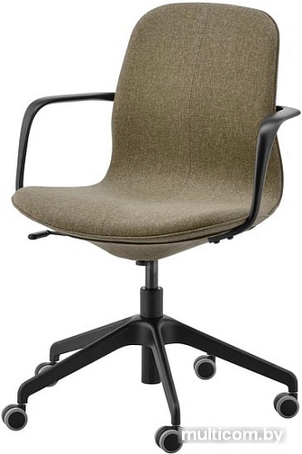 Кресло Ikea Лонгфьелль рабочий с подлокот. (гуннаред синий) 092.100.27