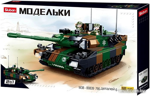 Конструктор Sluban Модельки Боевой танк M38-B0839