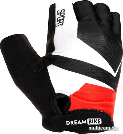 Перчатки Dream Bike 7690586 (XL, белый/черный/красный)