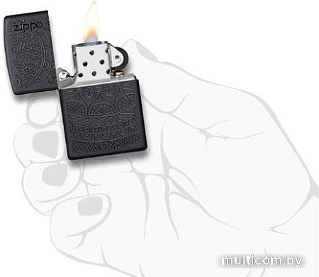 Зажигалка Zippo 29989 Black Matte Tone on Tone Design