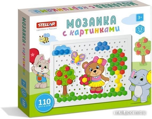 Мозаика/пазл Stellar с картинками 01082 (110 деталей)