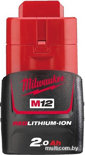 Аккумулятор Milwaukee M12 M12B2 4932430064 (12В/2 Ач)
