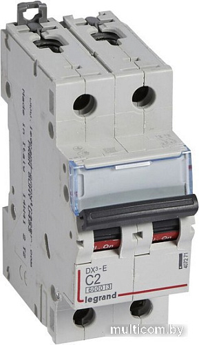 Выключатель автоматический Legrand DX3-E C2 2П 6000 6kA 407271