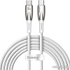 Кабель Baseus Glimmer Series Fast Charging Data Cable USB Type-C - Type-C 100W CADH000802 (2 м, белый)