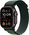 Умные часы Apple Watch Ultra 2 LTE 49 мм (титановый корпус, черный/темно-зеленый, ремешок из полиэстера L)