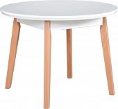 Обеденный стол DREWMIX Oslo 4 (белый/бук)