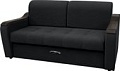 Диван Сириус Лидер-3 НПБ 185x110 (Eva 11 велюр черный)