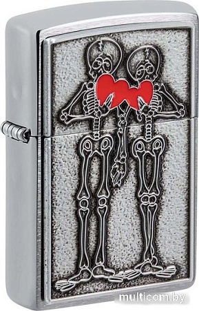 Зажигалка Zippo Couple Love Brushed Chrome 48688