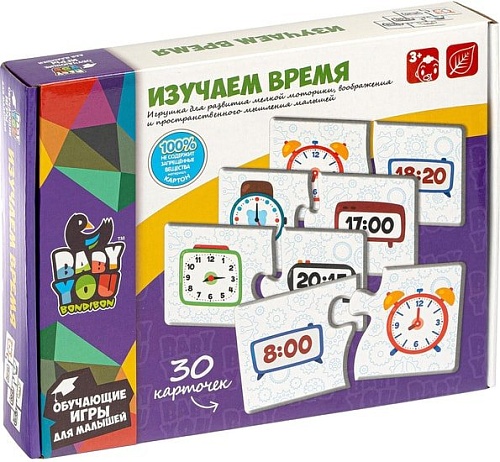 Мозаика/пазл Bondibon Изучаем время ВВ4823