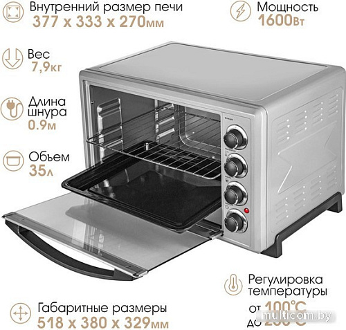 Мини-печь Endever Danko 4037 (серебристый)