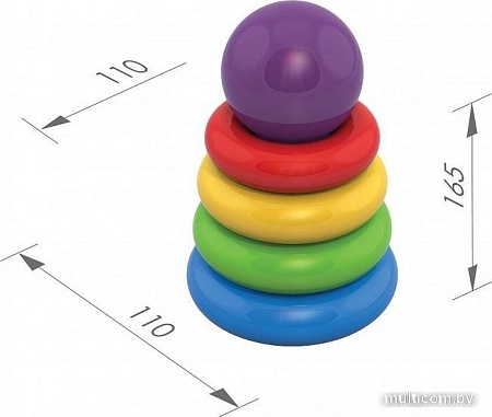 Развивающая игрушка Нордпласт Пирамидка Мини 409