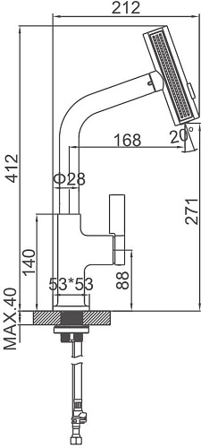 Смеситель Ledeme L6099-4