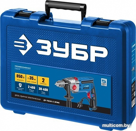 Ударная дрель Зубр ДУ-П850-2 ЭРМК (кейс)