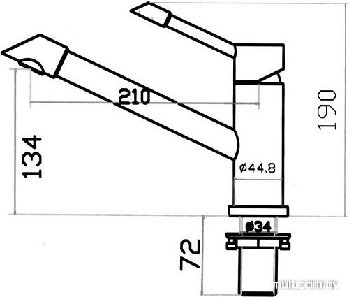 Смеситель ZorG SZR-1361 Elypso Inox
