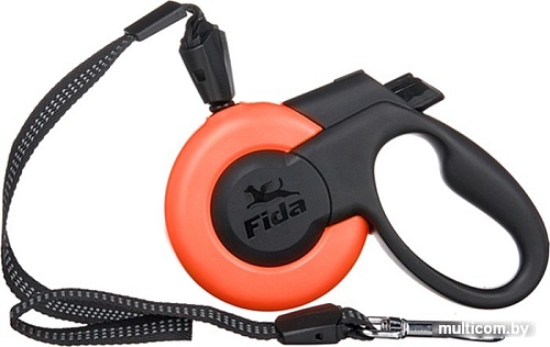 Поводок-рулетка Fida Mars лента 5 м S 203313 (красный)