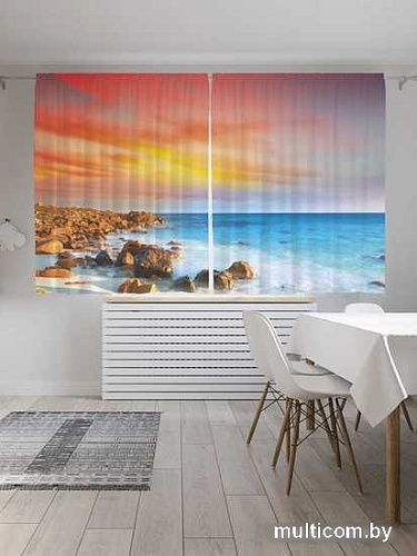 Комплект штор JoyArty Береговые грани Oxford DeLux 1.45x1.8 м (2 шт)