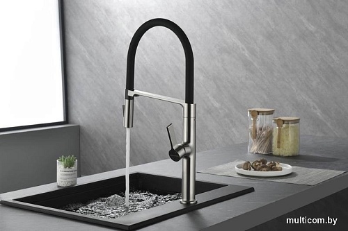 Смеситель Paulmark Barrel BA214029-BS (стальной)