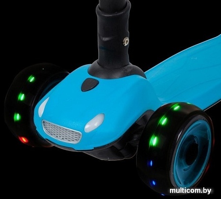 Самокат Novatrack Rainbow Car Boy Pro 120CBP.RAINBOW.BL20 (синий)