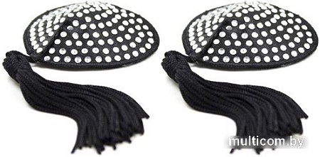 Украшение на грудь Kissexpo 201101002 (черный/серебристый)