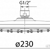 Верхний душ Clever Hexagon Air 60306