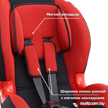 Автокресло Siger Кокон ISOfix (красный)