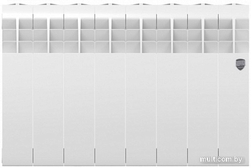 Биметаллический радиатор Royal Thermo BiLiner Bianco 350 (9 секций, с монтажным комплектом и угловыми кранами)