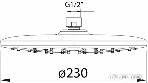 Верхний душ Clever Hexagon Air 60306