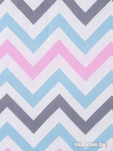 Плед Amarobaby Растем вместе. Зигзаг 85x95 (розовый/голубой)