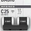 Выключатель автоматический EKF ВА 47-29 2P 25A (C) 4.5кА mcb4729-2-25C