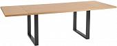 Обеденный стол Halmar Radus 160x90 (дуб натуральный/черный, массив)