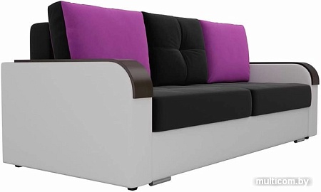 Диван Лига диванов Мейсон 102147 (черный/белый/фиолетовый)