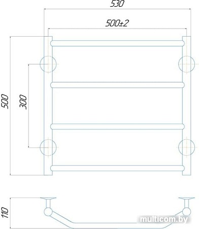 Полотенцесушитель Deffi Трапеция П5 500?500 В