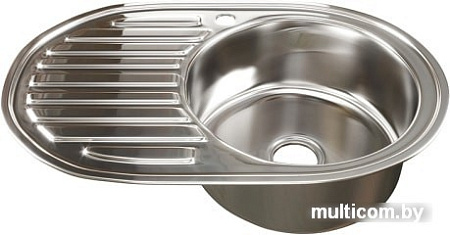 Кухонная мойка Mixline 533708 (правая, полированная, 0.8 мм)