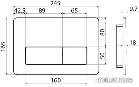Панель смыва IDDIS Unifix UNI80M0i77 (матовый хром)