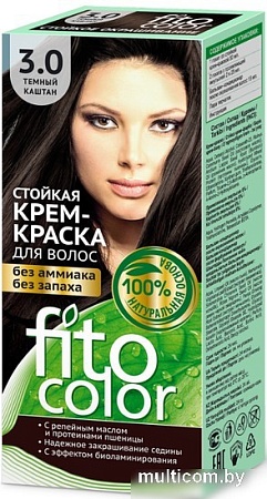 Крем-краска для волос Фитокосметик Fitocolor 3.0 темный каштан 115 мл