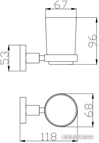 Стакан для зубной щетки и пасты Slezak RAV Colorado COA0201Z