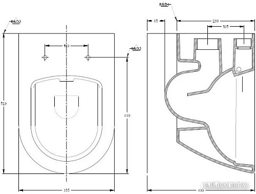 Унитаз Serel Sapphire SP26SL (с сиденьем)