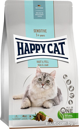 Сухой корм для кошек Happy Cat Sensitive Haut & Fell 34/15 1.3 кг