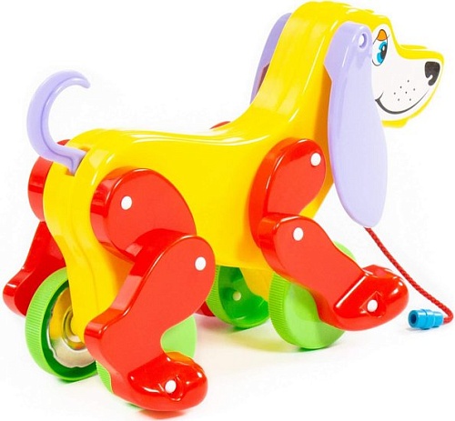Развивающая игрушка Полесье Собака-каталка Боби 5434