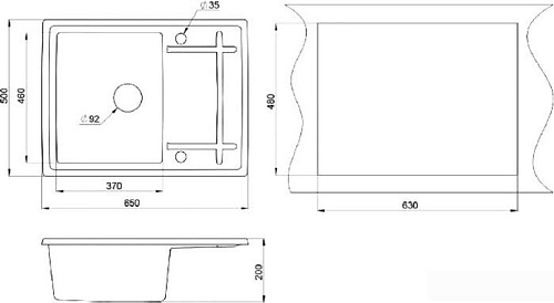 Кухонная мойка Granula 6501