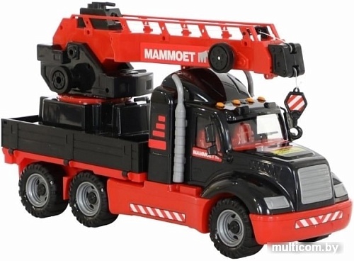 Игрушечный транспорт Полесье Автомобиль-кран с поворотной платформой 56771