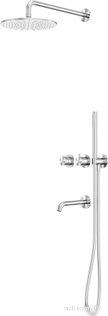 Душевая система Abber Wasser Kreis 316 AF8150BST (сталь брашированная)