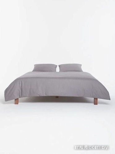 Постельное белье GoodNight Pure Страйп-сатин 1.5сп 417434 (серый)