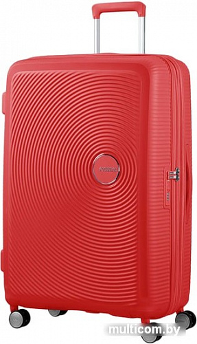 Чемодан-спиннер American Tourister SoundBox Coral Red 77 см