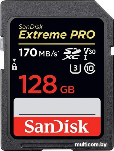 Карта памяти SanDisk Extreme PRO SDXC SDSDXXY-128G-GN4IN 128GB