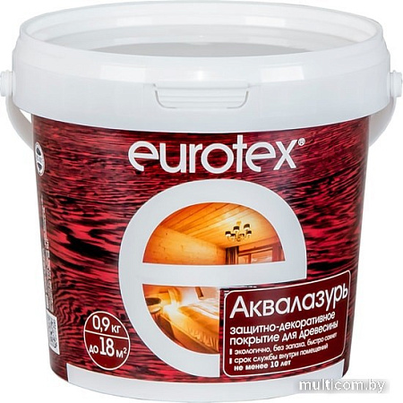 Лак Eurotex Аквалазурь (белый, 0.9 кг)